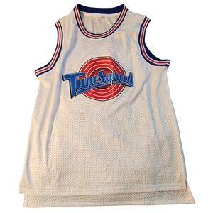 Tune Squad Jersey Shirt Basketball Lola 10 XL White Blue Space Jam‎ Looney Tunes